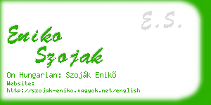 eniko szojak business card